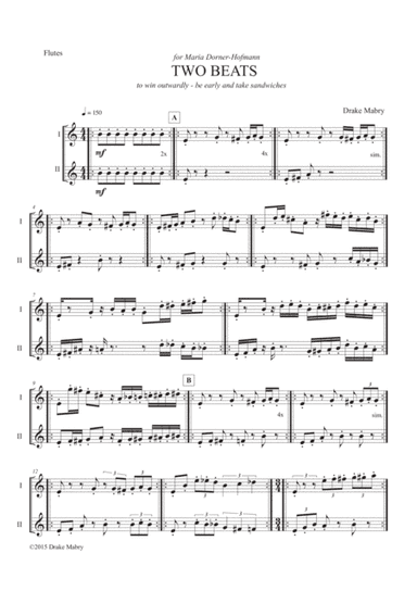 TWO BEATS (2 flutes)