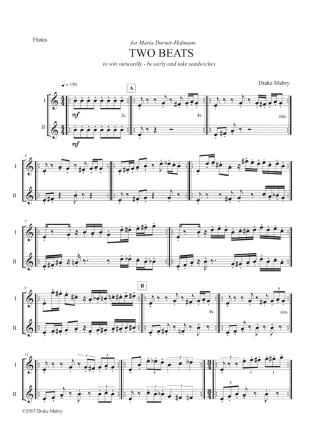 TWO BEATS (2 flutes)