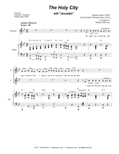 The Holy City (with "Jerusalem") (Duet for Soprano and Tenor Solo) (arr. Stephen DeCesare)