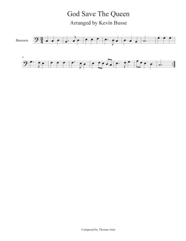 God Save The Queen - Bassoon (arr. Kevin Busse)