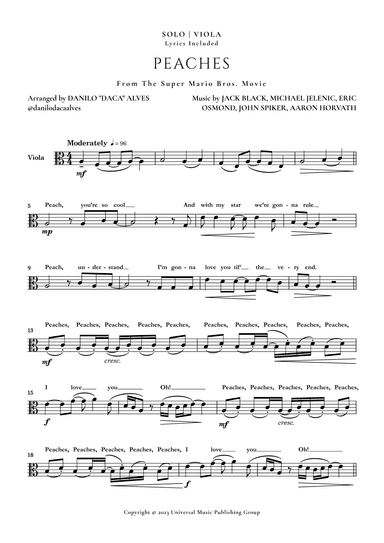 Peaches (arr. Danilo "Daca" Alves)