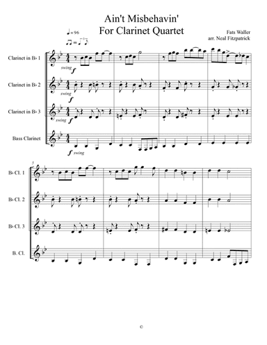 Ain't Misbehavin' (arr. Neal Fitzpatrick)