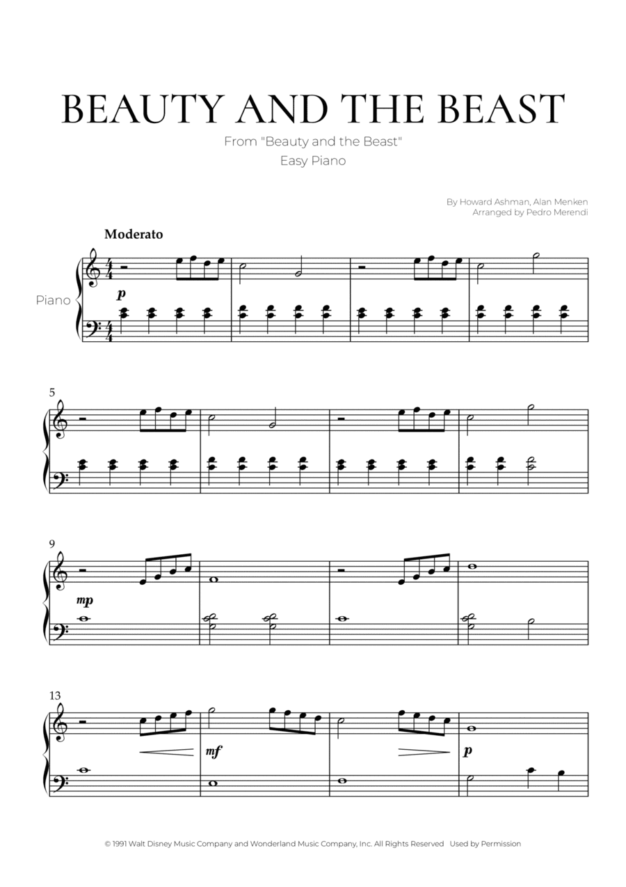 Beauty And The Beast (arr. Pedro Merendi)