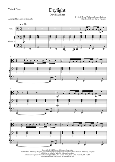Daylight (arr. Marcony Carvalho)