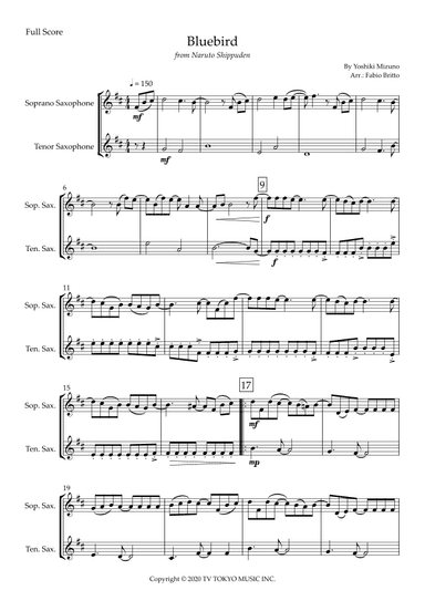 Ikimono Gakari's Blue Bird (arr. Fabio Britto)