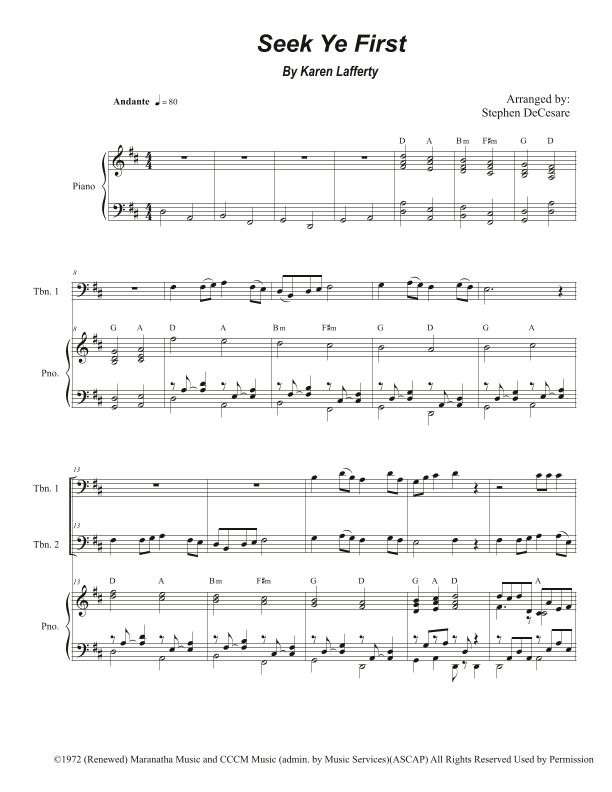 Seek Ye First (arr. Stephen DeCesare)