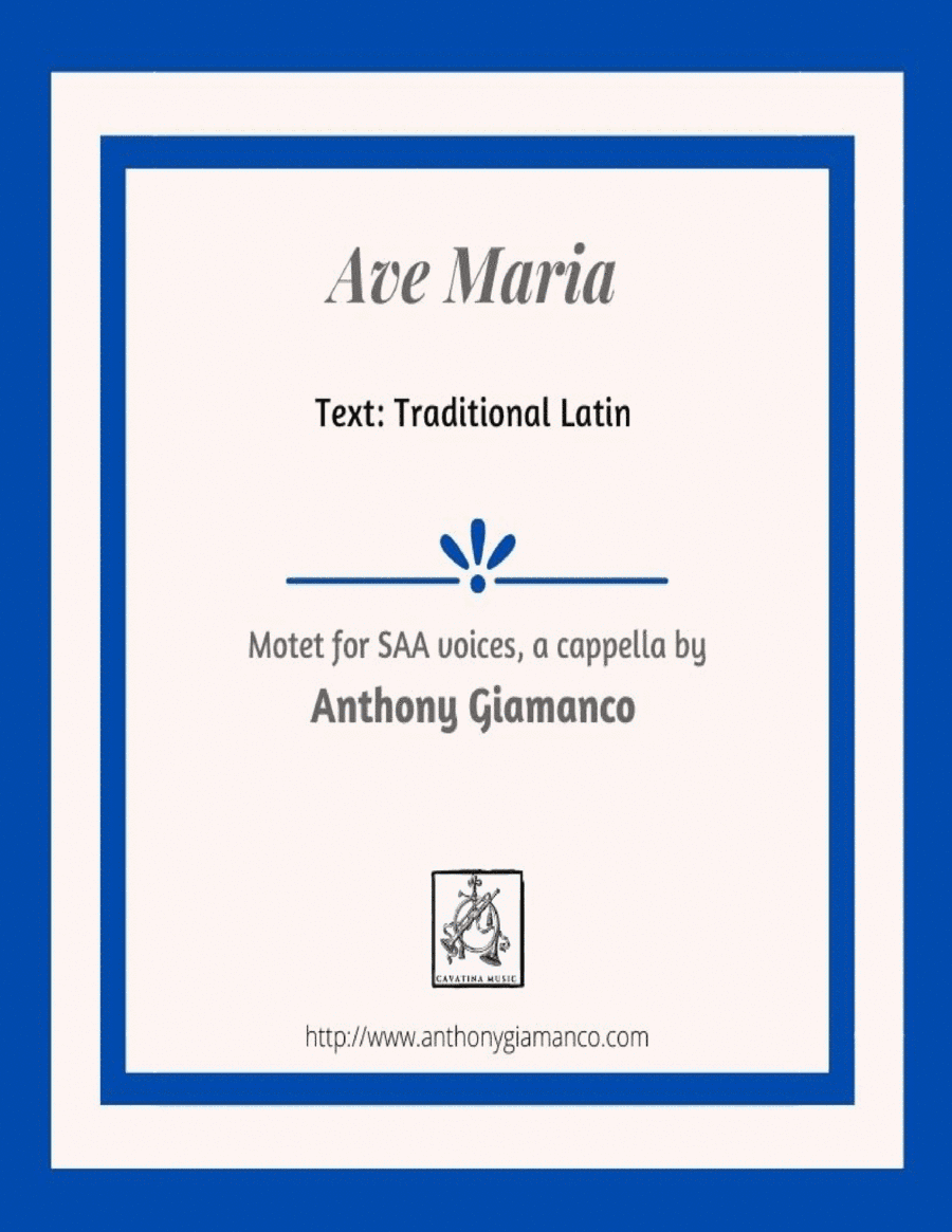 AVE MARIA - SAA, a cappella