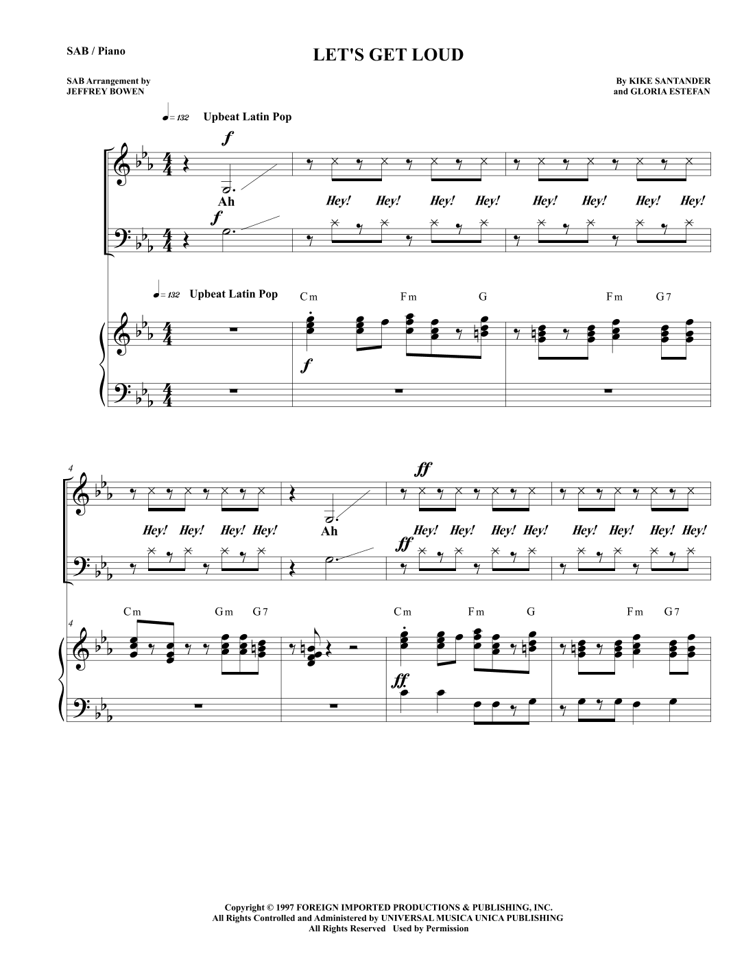 Let's Get Loud (arr. Jeffrey Bowen)