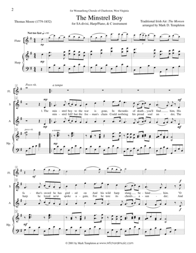 The Minstrel Boy (arr. Mark D. Templeton)