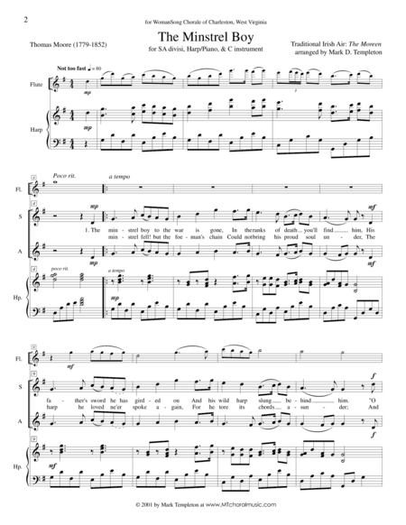 The Minstrel Boy (arr. Mark D. Templeton)