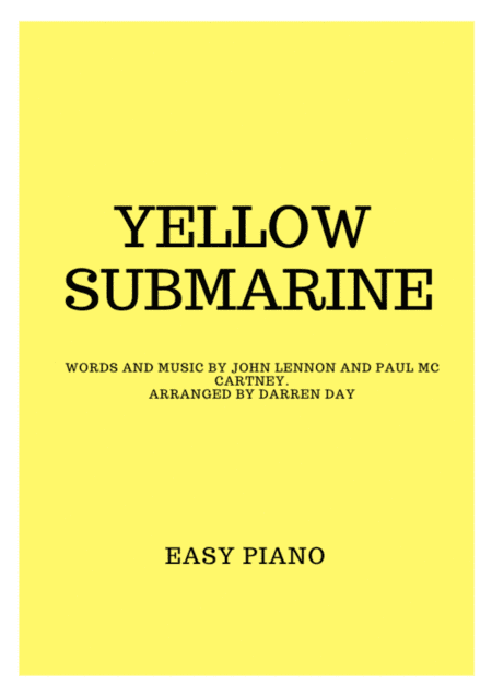 Yellow Submarine (arr. Darren Day)