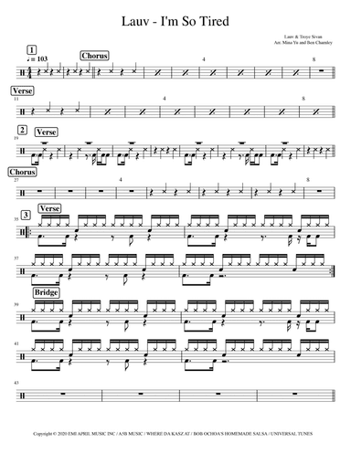 I'm So Tired (arr. Ben Charnley, Mina Yu)