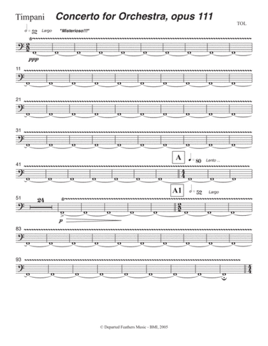 Concerto for Orchestra, opus 111 (2005) Timpani part