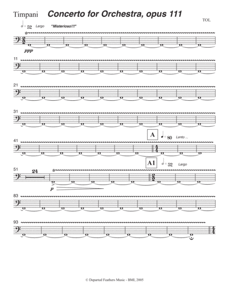 Concerto for Orchestra, opus 111 (2005) Timpani part