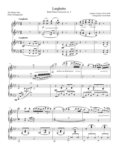 Concerto no. 2 "Larghetto" (2nd movement) (arr. Scott Meek)