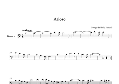 Arioso - George Frideric Handel (Bassoon) (arr. Digital Book Music)