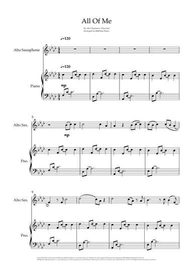 All Of Me (arr. Matthew pyeon)