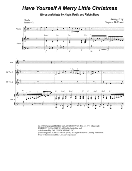 Have Yourself A Merry Little Christmas  from MEET ME IN ST. LOUIS (arr. Stephen DeCesare)