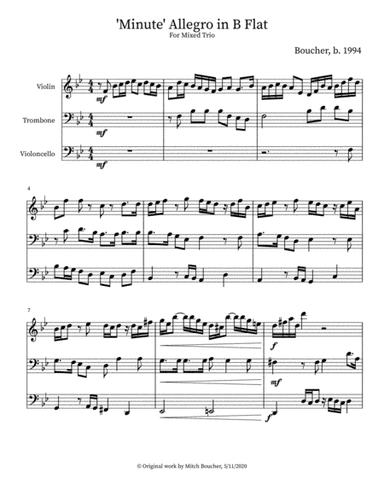 'Minute' Allegro in B Flat