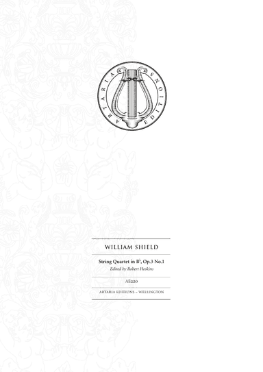 String Quartet in B flat major, Op. 3, No. 1 (score and parts) (arr. Artaria Editions)
