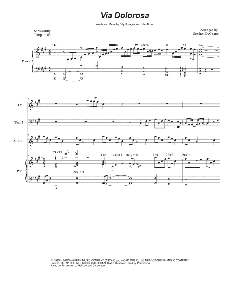 Via Dolorosa (arr. Stephen DeCesare)