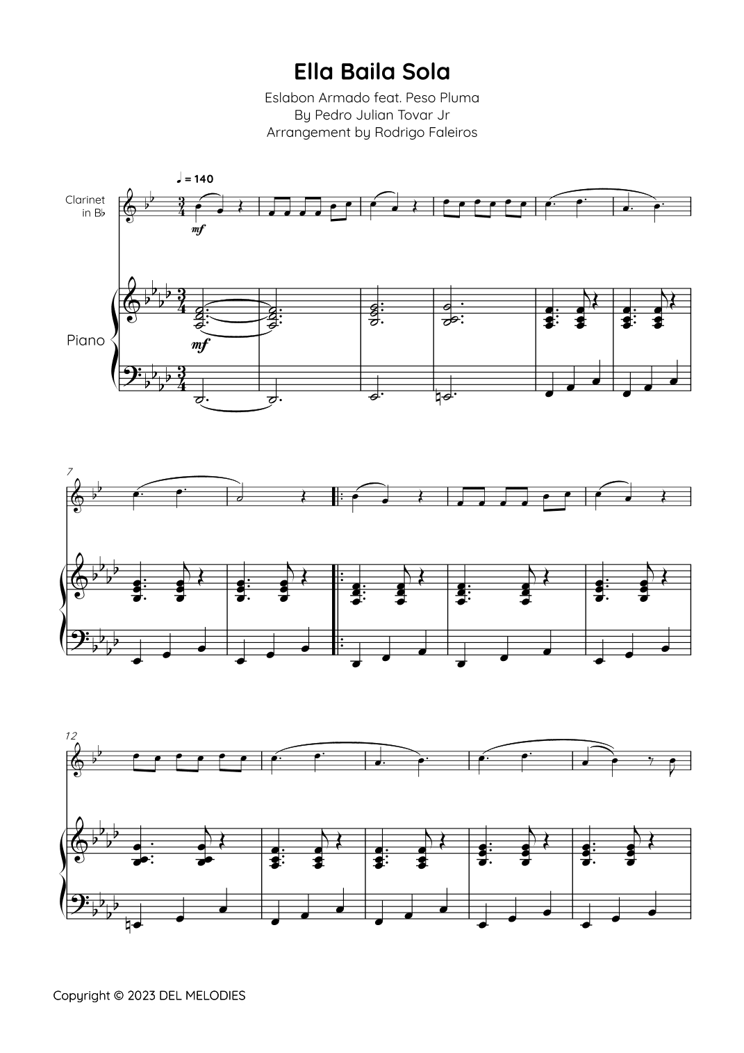 Ella Baila Sola (arr. Rodrigo Faleiros)