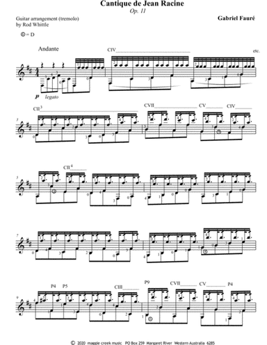 Cantique de Jean Racine  (tremolo) (arr. Rod Whittle)