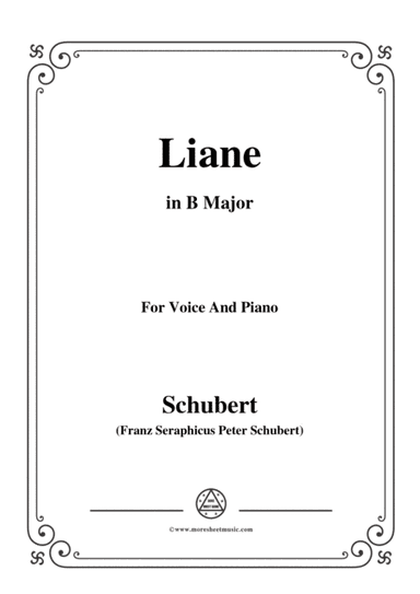 Schubert-Liane,in B Major,for Voice&Piano (arr. MSM)