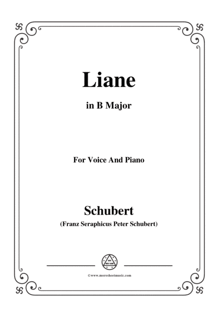 Schubert-Liane,in B Major,for Voice&Piano (arr. MSM)