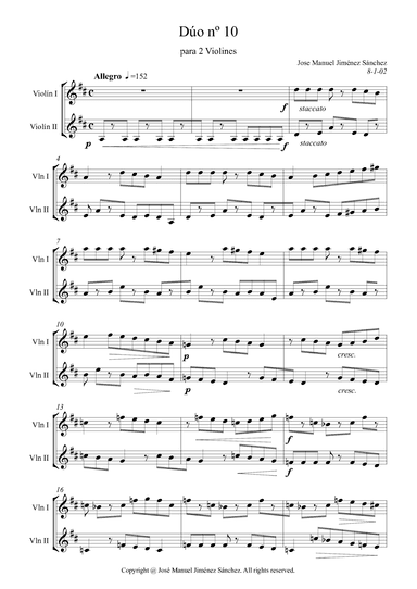 Dúo para 2 violines nº 10