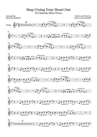 Stop Crying Your Heart Out (arr. Braian Borges)