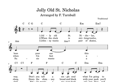 Jolly Old St. Nicholas (arr. F. Turnbull)