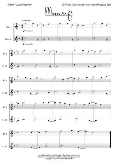 Minecraft (arr. Laura Chegwidden)