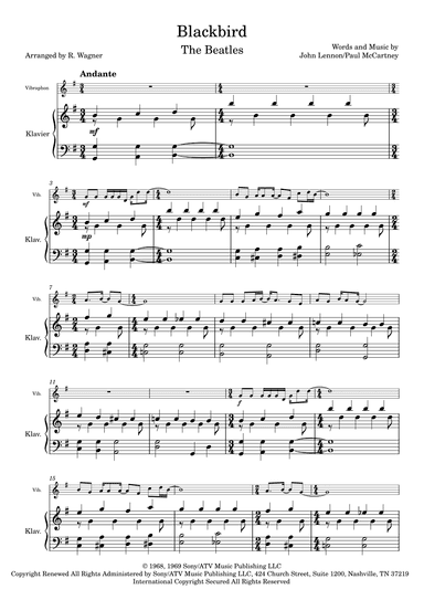 Blackbird (arr. Roman Wagner)