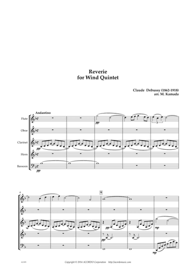 Reverie for Wind Quintet (arr. Mikio Kamada)