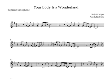 Your Body Is A Wonderland (arr. Fabio Britto)