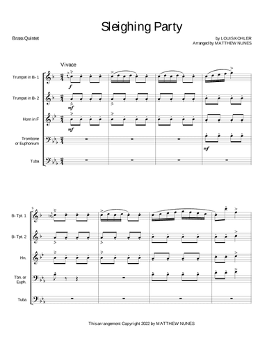 Sleighing Party (arr. Matthew Nunes)