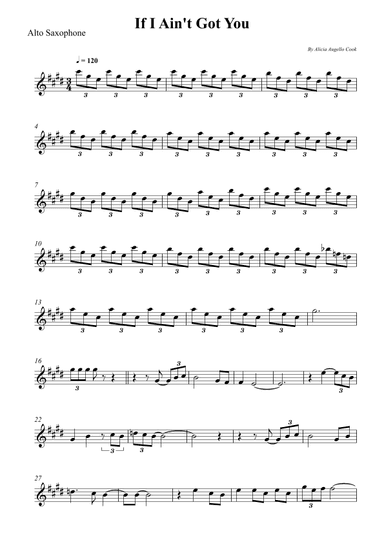 If I Ain't Got You (arr. Wesley S. SIlva)