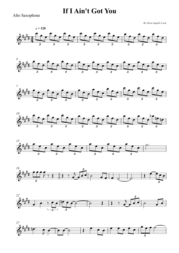 If I Ain't Got You (arr. Wesley S. SIlva)