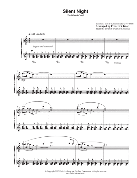 Silent Night Arranged By Frederick Isaac (arr. Frederick Isaac)