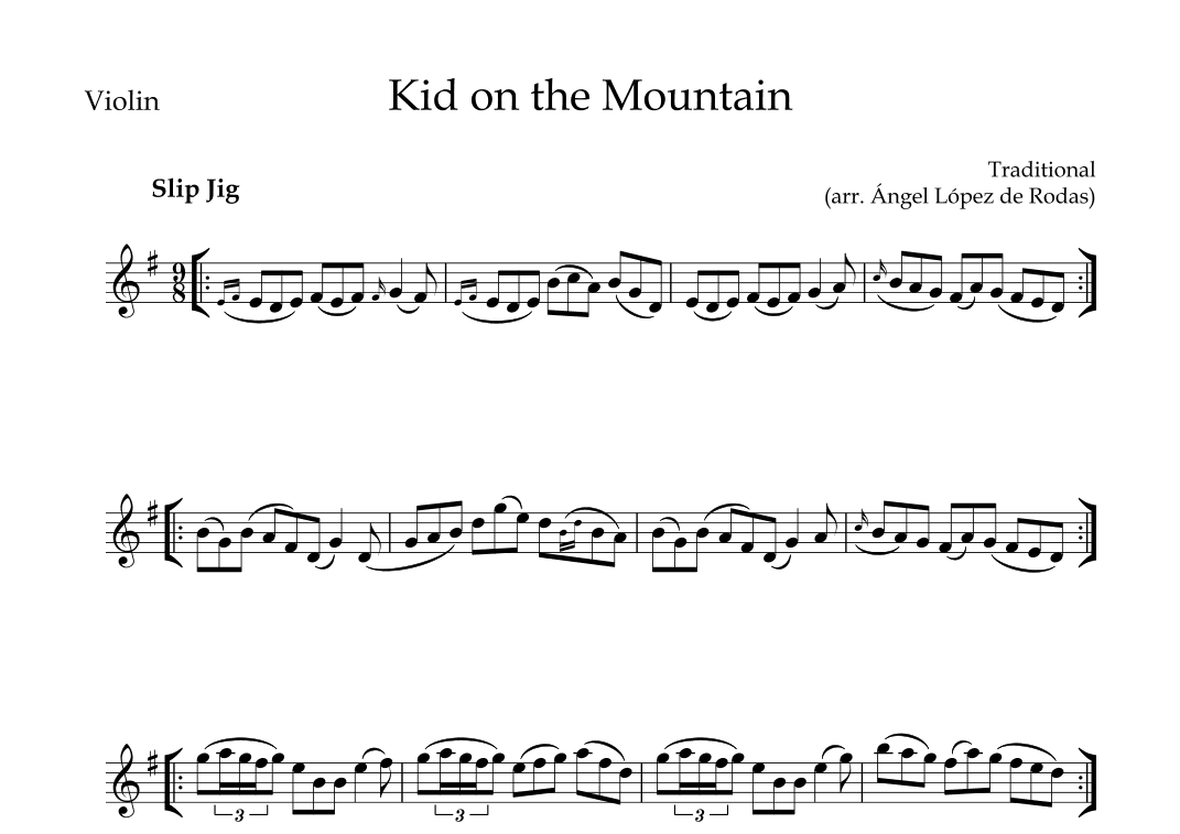 The kid on the mountain (arr. Ángel López de Rodas)