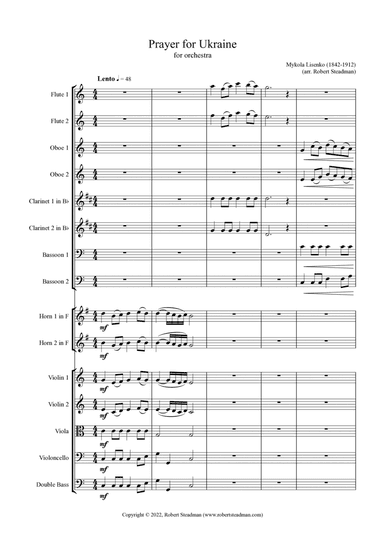 Prayer for Ukraine (orchestra) (arr. Robert Steadman)