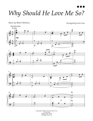 Why Should He Love Me So? (arr. Lorie Line)