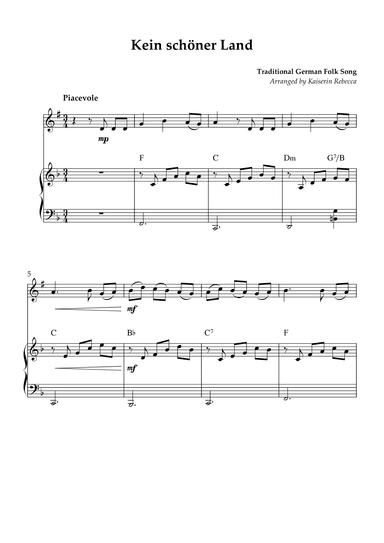 Kein schöner Land (arr. Kaiserin Rebecca)