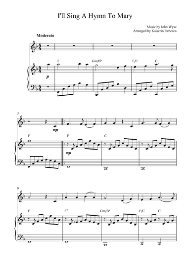 I'll Sing A Hymn To Mary (arr. Kaiserin Rebecca)
