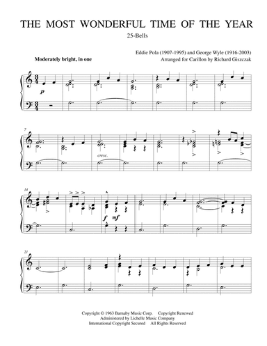 The Most Wonderful Time Of The Year (arr. Richard Giszczak)