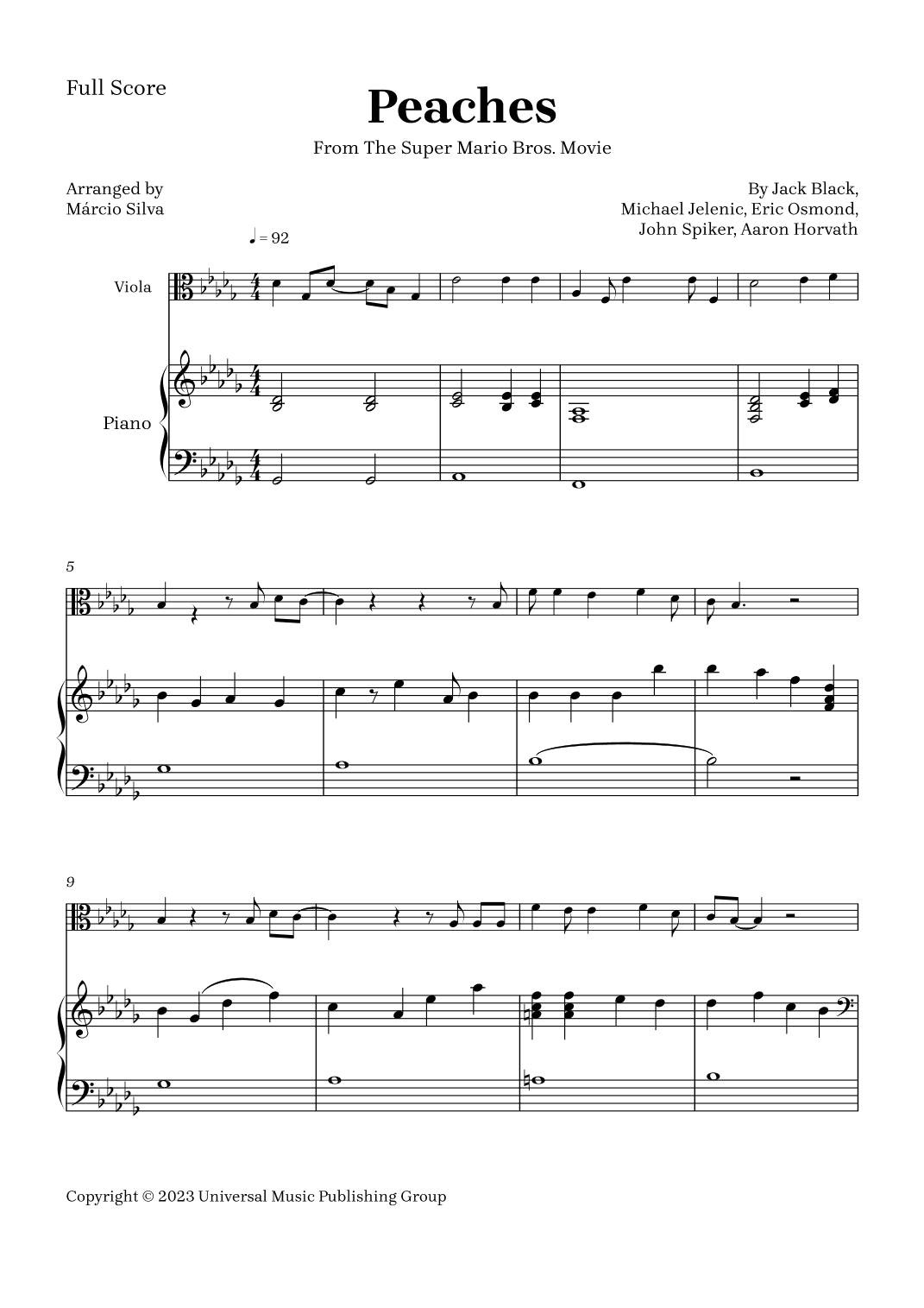 Peaches (arr. Márcio Silva)