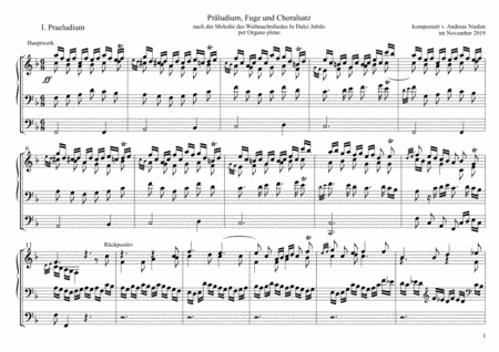 Prelude and Fugue "In Dulci Jubilo" for Organ
