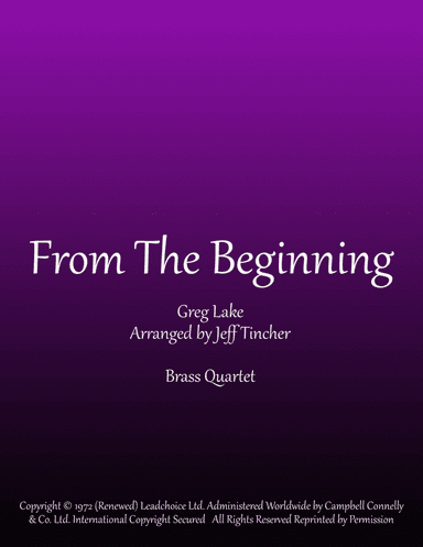 From The Beginning (arr. Jeff Tincher)
