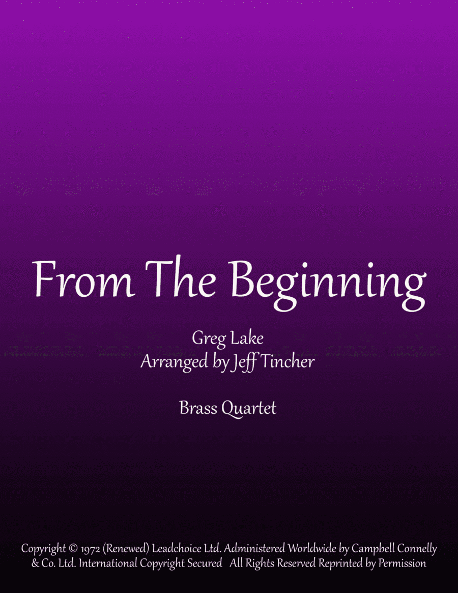From The Beginning (arr. Jeff Tincher)